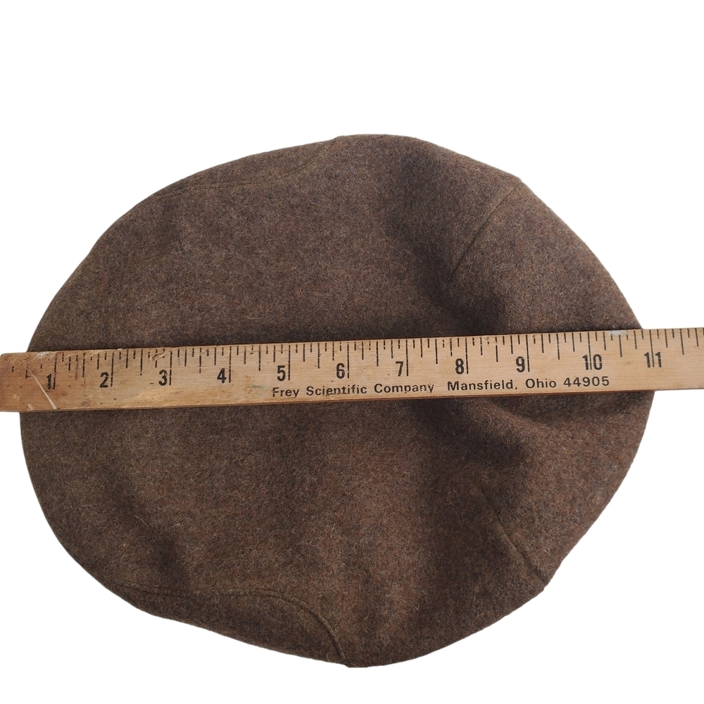 Wigens Brown Wool Newsboy Cap w/ Earflaps. Size 61. - Picture 13 of 13